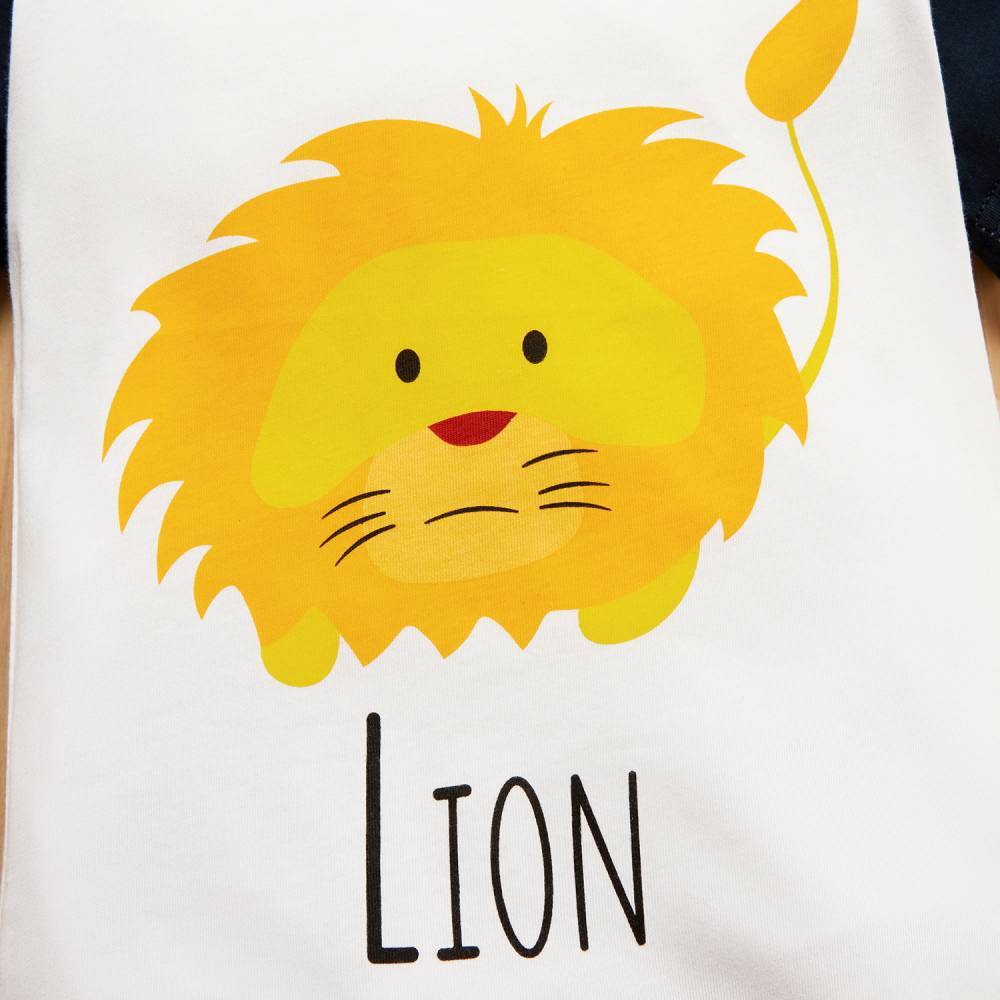 COTTNBABY Baby Unisex Casual Animal & Lion Tee - PrettyKid