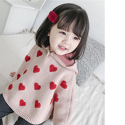 Spring Children's Knitted Sweater Cloak Baby Girls Vendor - PrettyKid