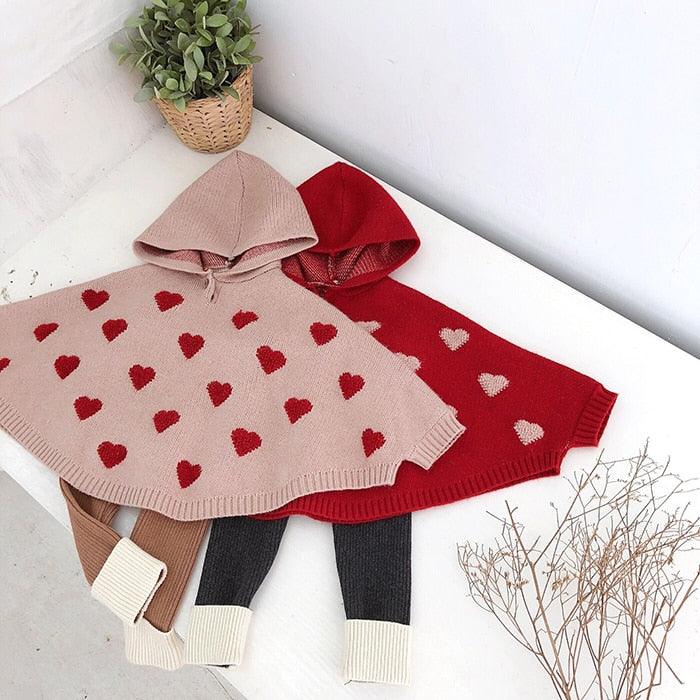 Spring Children's Knitted Sweater Cloak Baby Girls Vendor - PrettyKid