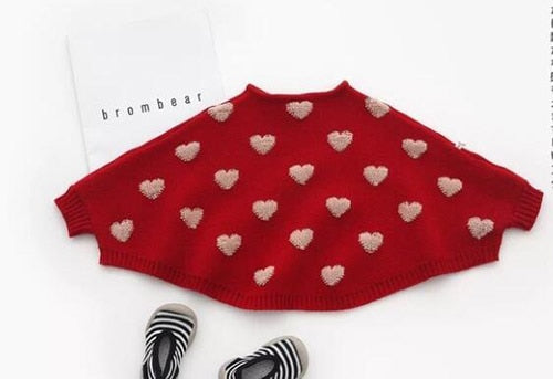 Spring Children's Knitted Sweater Cloak Baby Girls Vendor - PrettyKid