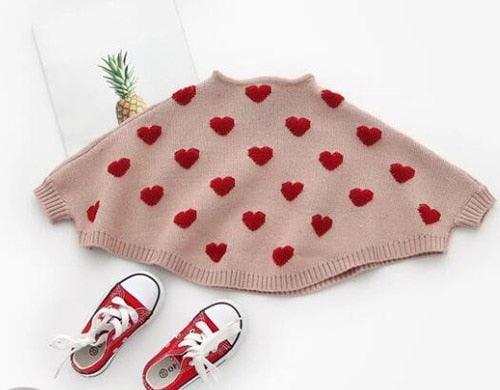 Spring Children's Knitted Sweater Cloak Baby Girls Vendor - PrettyKid