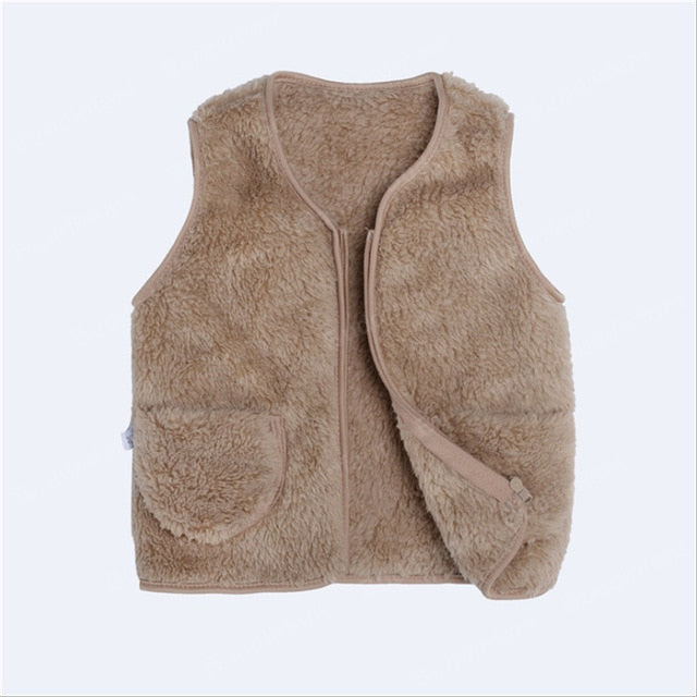 stylish fleece kids vest for girls vest infant winter sleeveless children Supplier - PrettyKid