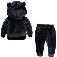 Baby Boys Girls Velvet Hooded Clothing Set for Tracksuits Children Clothes Set Supplier - PrettyKid