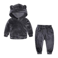 Baby Boys Girls Velvet Hooded Clothing Set for Tracksuits Children Clothes Set Supplier - PrettyKid