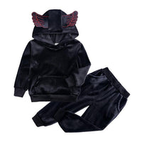 Baby Boys Girls Velvet Hooded Clothing Set for Tracksuits Children Clothes Set Supplier - PrettyKid