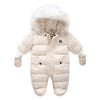 New Born Baby Winter Clothes Jumpsuit Hoodie Inside Fleece Girl Boy Clothes Autumn Overalls Children Outerwear Wholesale - PrettyKid