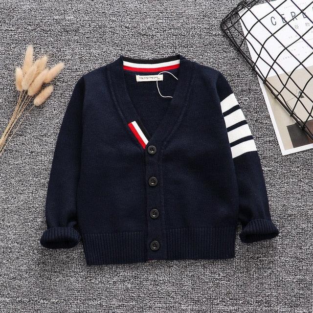 2021 Spring Winter Baby Boys Sweater V-Neck Distributor - PrettyKid