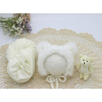 Newborn Infant Knitted Baby Boys Girls Faux Fur Hat Strong Stretch Blanket Supplier - PrettyKid