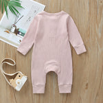 Baby Clothing Newborn Infant Baby Boy Girl Cotton Romper knitwear long sleeves Jumpsuit Solid Clothes wholesale - PrettyKid