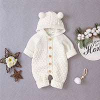 Newborn Baby Boy Girls Bear Ear Sweater Jumpsuit Outfits wholesale manufacture - PrettyKid