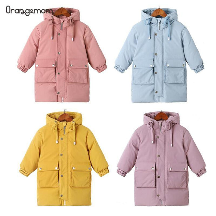 coats Winter clothes Long Down Jacket Kids Hooded Jacket Baby Boys& Girls Snowsuit Winter Jacket Kids parka Supplier - PrettyKid