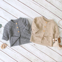 2021 spring Winter Kids Boys Girls Sweaters wholesale Solid Cotton Sweater - PrettyKid