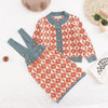 2021 kids baby girls spring full sleeve plaid coat sweater Vendor - PrettyKid