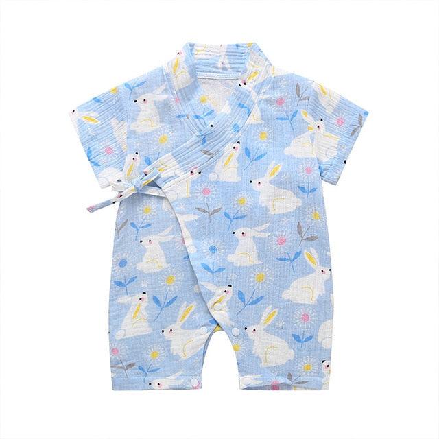 Baby Girl Boys baby grows Jumpsuit Short-sleeved Floral Print Cute Infant Baby playwear wholesale - PrettyKid