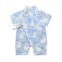 Baby Girl Boys baby grows Jumpsuit Short-sleeved Floral Print Cute Infant Baby playwear wholesale - PrettyKid