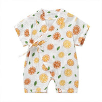 Baby Girl Boys baby grows Jumpsuit Short-sleeved Floral Print Cute Infant Baby playwear wholesale - PrettyKid