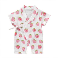 Baby Girl Boys baby grows Jumpsuit Short-sleeved Floral Print Cute Infant Baby playwear wholesale - PrettyKid