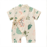 Baby Girl Boys baby grows Jumpsuit Short-sleeved Floral Print Cute Infant Baby playwear wholesale - PrettyKid