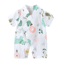 Baby Girl Boys baby grows Jumpsuit Short-sleeved Floral Print Cute Infant Baby playwear wholesale - PrettyKid