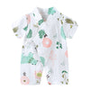 Baby Girl Boys baby grows Jumpsuit Short-sleeved Floral Print Cute Infant Baby playwear wholesale - PrettyKid