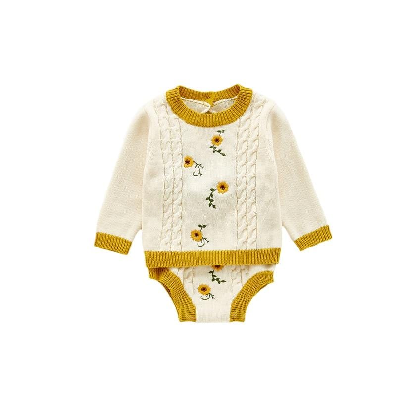Winter Baby Girl Cotton Knitted Sweater Shorts Suit newborn baby girl clothes Wholesale - PrettyKid