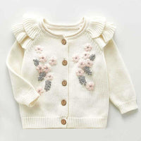 wholesale Baby girls Sweater trendy Jacket Baby Sweater Coat spring Winter Sweaters in bulk - PrettyKid