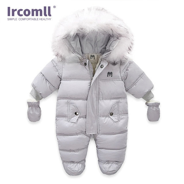 New Born Baby Winter Clothes Jumpsuit Hoodie Inside Fleece Girl Boy Clothes Autumn Overalls Children Outerwear Wholesale - PrettyKid