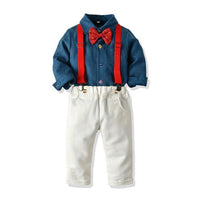 Toddler Boys Clothing Set Winter Children Formal Shirt Suit Kids Outfits Wholesale - PrettyKid