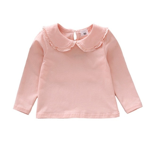 Baby Girls organic T-shirts Newborn Kids Clothes Wholesale Toddler Cotton Long Sleeve T shirt Casual Clothes - PrettyKid