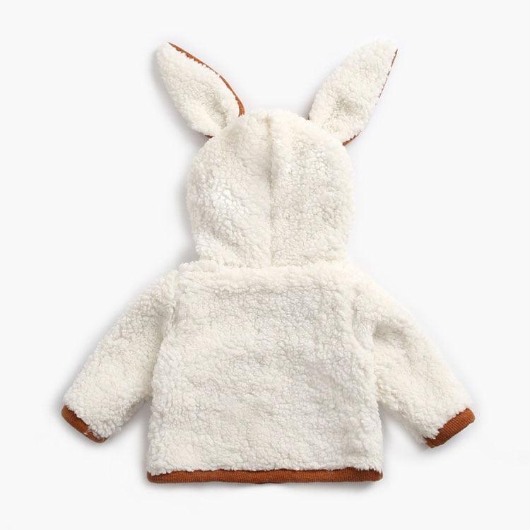 Infant Baby Girls Winter Jacket Children Rabbit Ear Fleece For Boy Warm Knitted Sweater Kids Coat Wholesale - PrettyKid