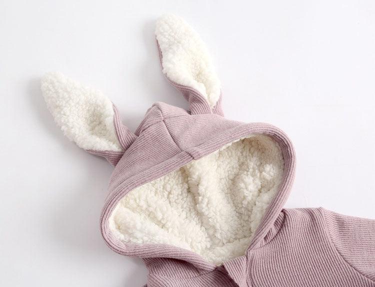 Infant Baby Girls Winter Jacket Children Rabbit Ear Fleece For Boy Warm Knitted Sweater Kids Coat Wholesale - PrettyKid