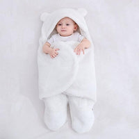 Baby Sleeping Bag Fluffy Fleece Newborn Receiving Blanket Infant Boys Girls Nursery Wrap Swaddle Supplier - PrettyKid