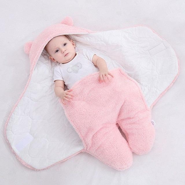 Baby Sleeping Bag Fluffy Fleece Newborn Receiving Blanket Infant Boys Girls Nursery Wrap Swaddle Supplier - PrettyKid