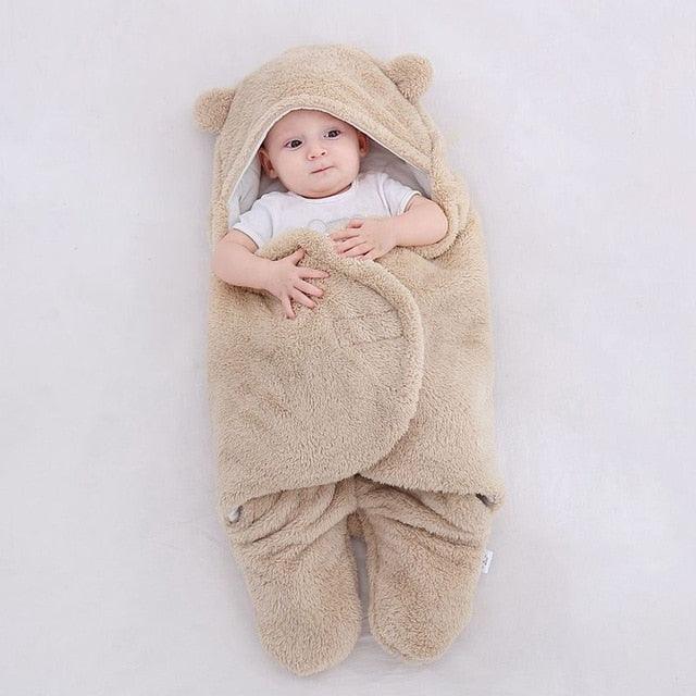 Baby Sleeping Bag Fluffy Fleece Newborn Receiving Blanket Infant Boys Girls Nursery Wrap Swaddle Supplier - PrettyKid