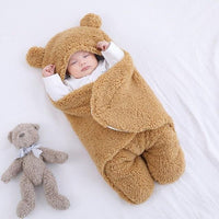 Baby Sleeping Bag Fluffy Fleece Newborn Receiving Blanket Infant Boys Girls Nursery Wrap Swaddle Supplier - PrettyKid