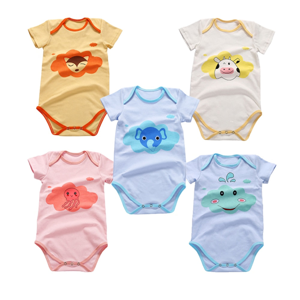 2021 Good Quality Cotton Babys Romper Short Sleeve Baby Cute Clothing Unisex Babys Clothes Girl Boy Jumpsuits wholesale - PrettyKid