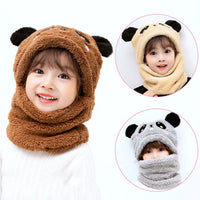 2021 Winter Children Cute Hat Fleece Kids Caps Cartoon Hat For Girls Boys Scarf Thicken Cap Newborn Baby Manufactuer - PrettyKid