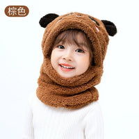 2021 Winter Children Cute Hat Fleece Kids Caps Cartoon Hat For Girls Boys Scarf Thicken Cap Newborn Baby Manufactuer - PrettyKid