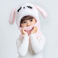 2021 Winter Children Cute Hat Fleece Kids Caps Cartoon Hat For Girls Boys Scarf Thicken Cap Newborn Baby Manufactuer - PrettyKid