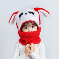 2021 Winter Children Cute Hat Fleece Kids Caps Cartoon Hat For Girls Boys Scarf Thicken Cap Newborn Baby Manufactuer - PrettyKid