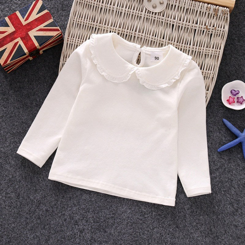 Baby Girls organic T-shirts Newborn Kids Clothes Wholesale Toddler Cotton Long Sleeve T shirt Casual Clothes - PrettyKid