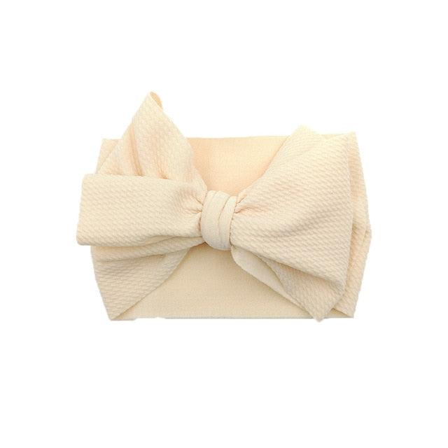 Newborn Headband Big Bow Cute Solid Stretch Turban Knot Head Wear Manufactuer - PrettyKid