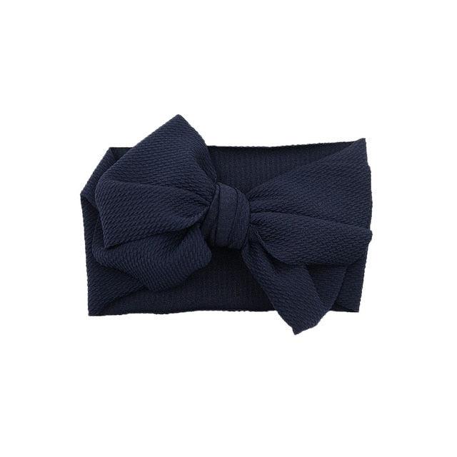 Newborn Headband Big Bow Cute Solid Stretch Turban Knot Head Wear Manufactuer - PrettyKid