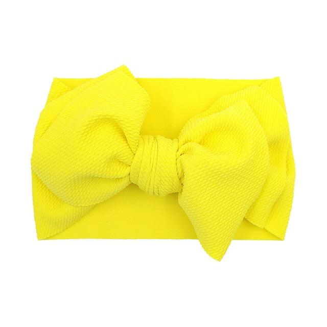 Newborn Headband Big Bow Cute Solid Stretch Turban Knot Head Wear Manufactuer - PrettyKid