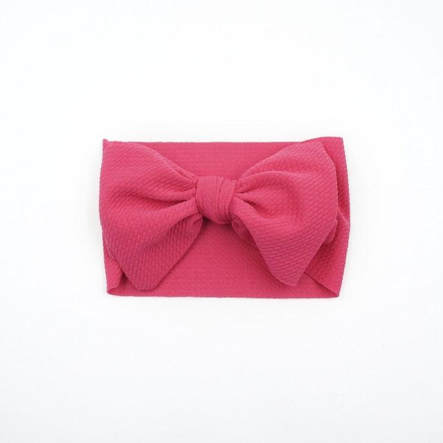 Newborn Headband Big Bow Cute Solid Stretch Turban Knot Head Wear Manufactuer - PrettyKid