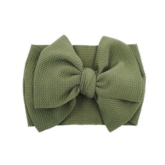 Newborn Headband Big Bow Cute Solid Stretch Turban Knot Head Wear Manufactuer - PrettyKid