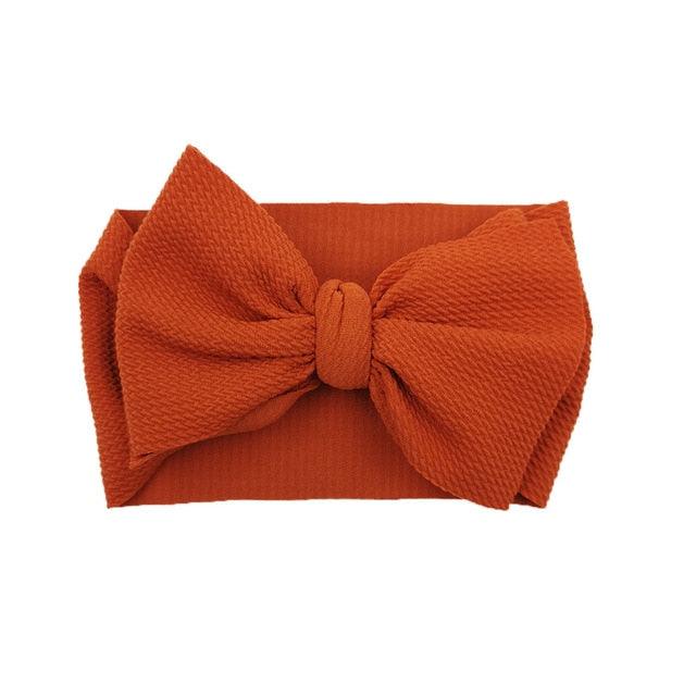 Newborn Headband Big Bow Cute Solid Stretch Turban Knot Head Wear Manufactuer - PrettyKid