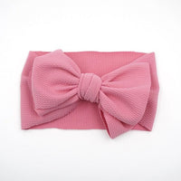 Newborn Headband Big Bow Cute Solid Stretch Turban Knot Head Wear Manufactuer - PrettyKid