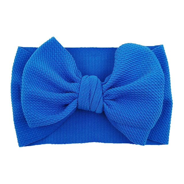Newborn Headband Big Bow Cute Solid Stretch Turban Knot Head Wear Manufactuer - PrettyKid