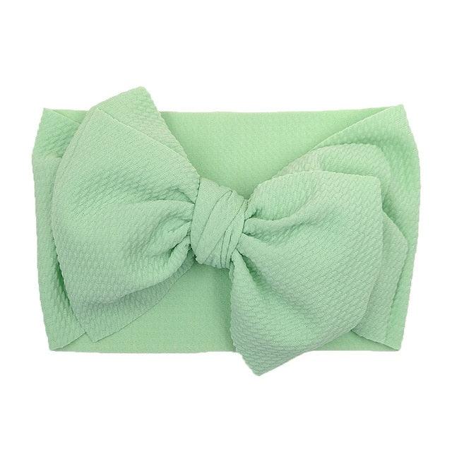 Newborn Headband Big Bow Cute Solid Stretch Turban Knot Head Wear Manufactuer - PrettyKid